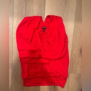 Express Vibrant Red Blouse NWOT